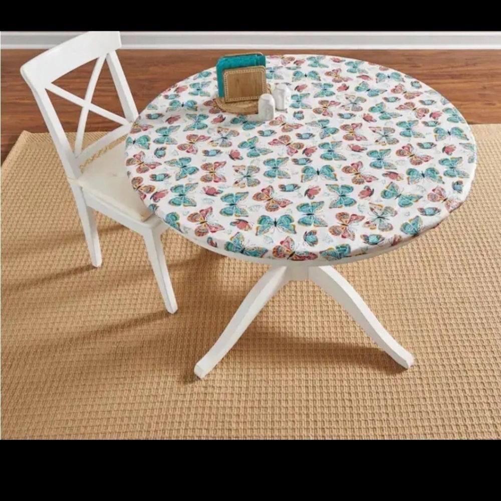 NEW 48" Butterfly Fitted Tablecloth